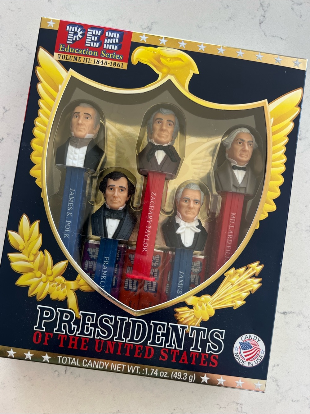 PEZ Presidents Collector Dispenser Set - Red, Blue